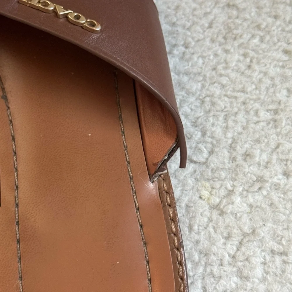 Coach Brown and Tan Slide Sandals | 8B - Picture 7 of 8